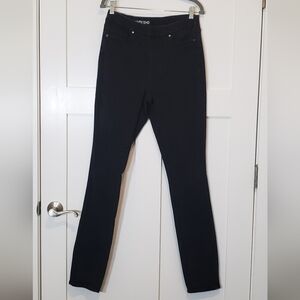 Lands End Midrise Pull On Skinny Jeans Jegging Black Size 10 TALL